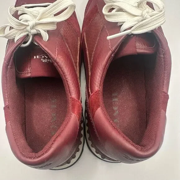 Coach Women’s “Moonlight Patchwork” sneakers NWOT Burgundy size 8M - Picture 9 of 12